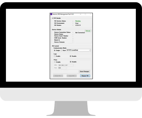 Morpho Fingerprint scanner Installtion Service